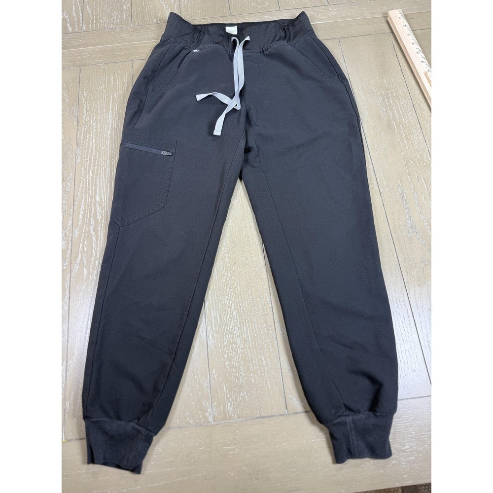 FIGS Zamora Jogger Pants Womens XS Black Scrub Pockets Medical Nurse